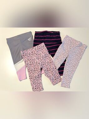 Pippa & Julie Pink Heart Print Kids Leggings